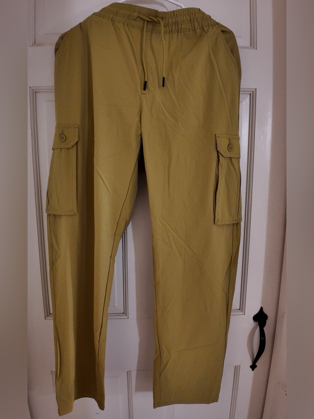 Avenue Men’s Cargo Pants in Olive Drab with Drawstring Waist